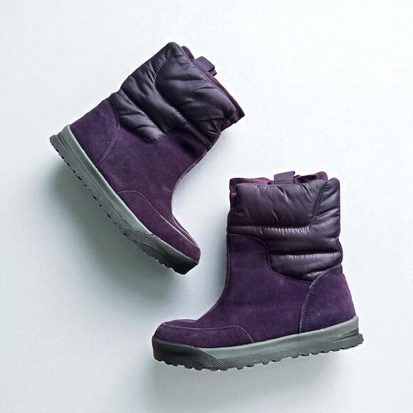 LANDS END Women's  Purple Lined Water Resistant Winter Snow Boots Size 8 - Picture 1 of 8